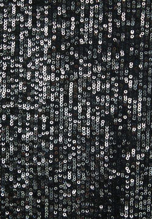 MILLA - Sequin bardot dress - black