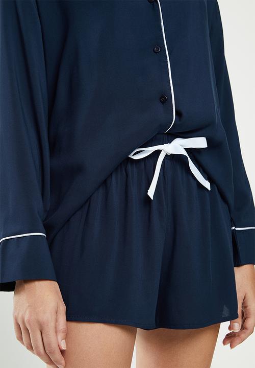 Superbalist - Sleep shirt  & shorts set - navy