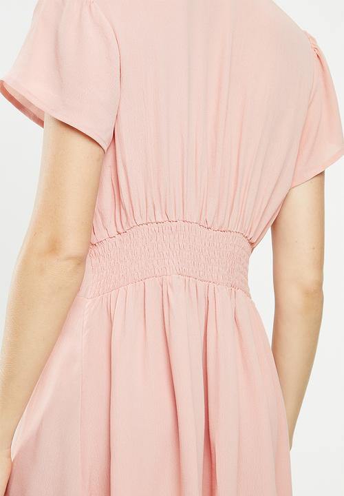 Cotton On - Woven Marisa gathered front mini dress - misty rose