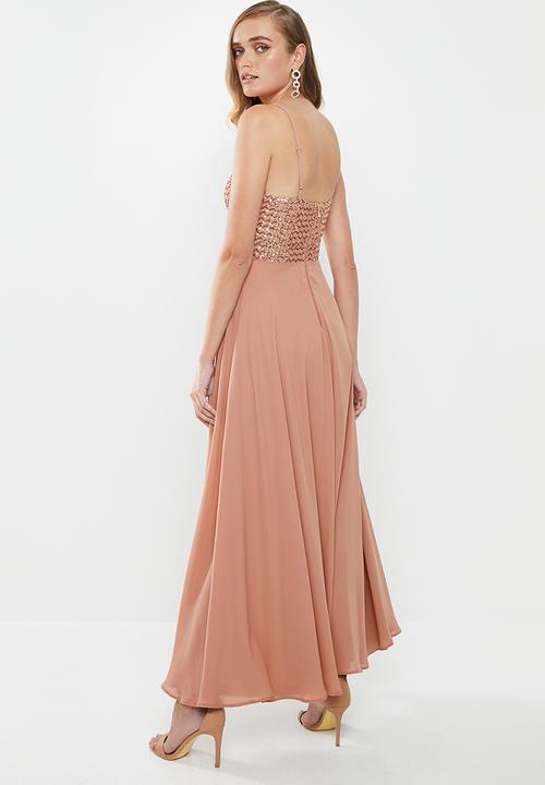 MILLA - Halter maxi dress - rose