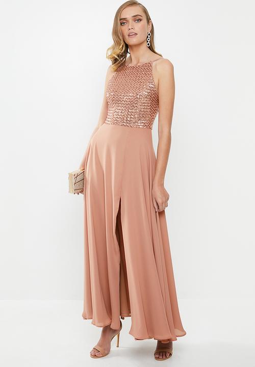 MILLA - Halter maxi dress - rose