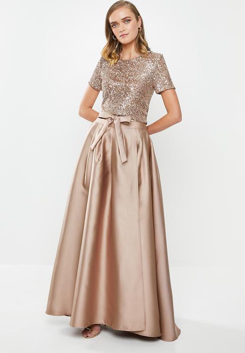 MILLA - Satin maxi skirt - pink