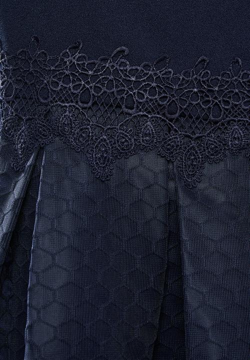MILLA - Airtech bardot dress - navy