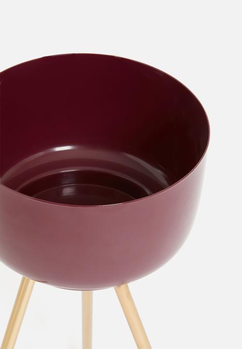 H&S - Flower pot stand small - burgundy