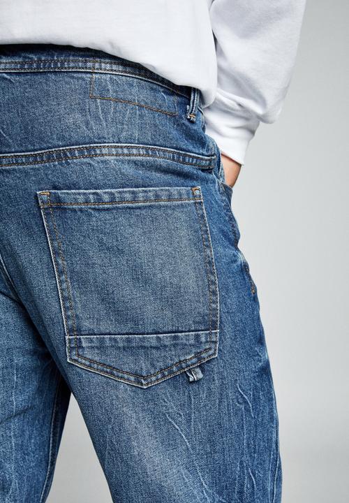Cotton On - Tapered leg jean - aged indigo