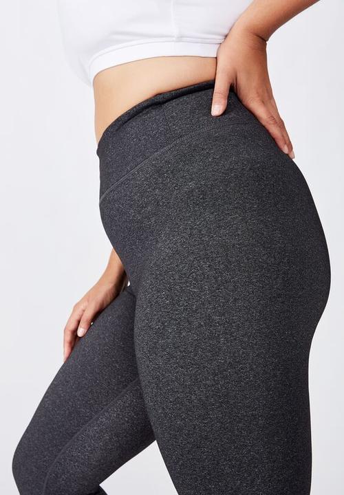 Cotton On - Curve active highwaist core 7/8 tight - charcoal marle