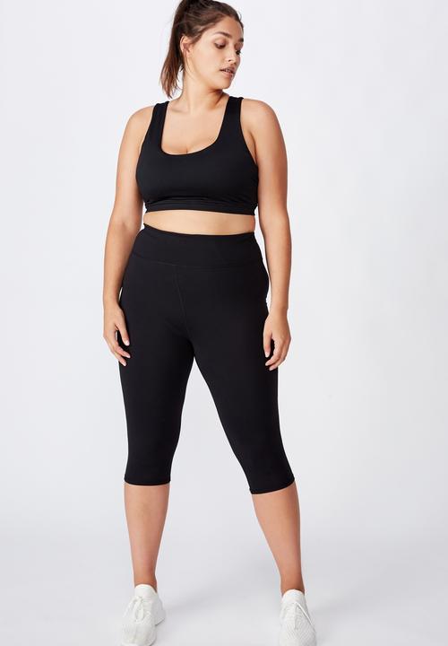 Cotton On - Curve active core capri tight - black
