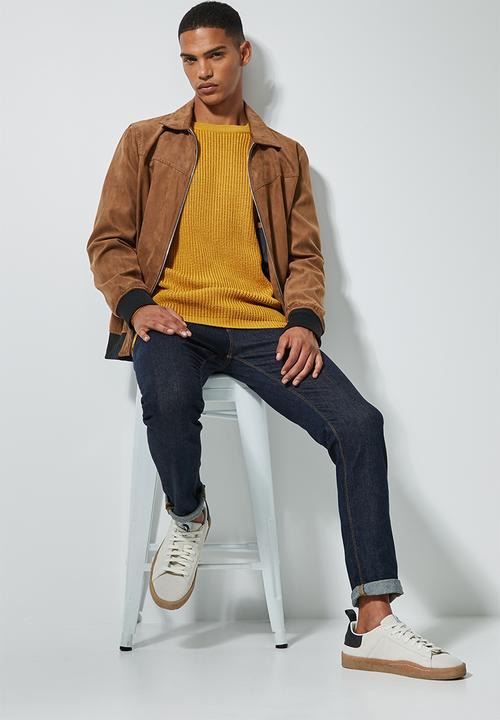 Superbalist - Textured raglan knit - yellow 