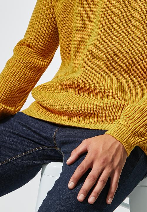 Superbalist - Textured raglan knit - yellow 