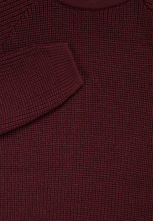 Superbalist - Textured raglan knit - burgundy