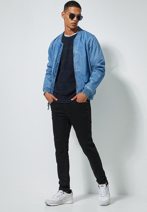 Superbalist - Textured raglan knit - navy