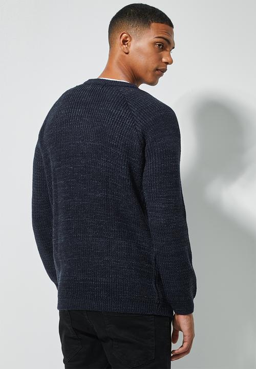 Superbalist - Textured raglan knit - navy