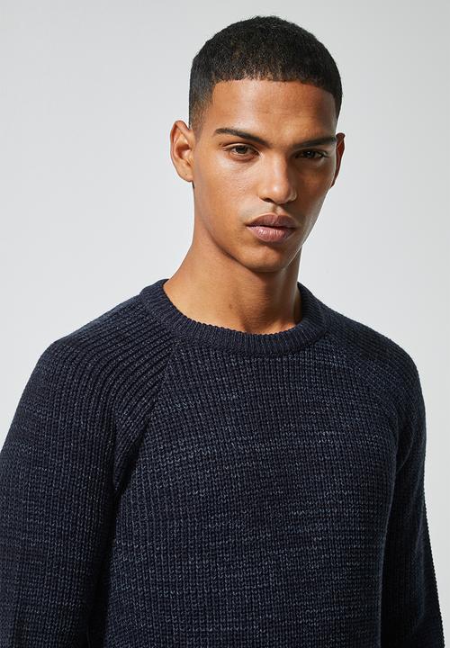 Superbalist - Textured raglan knit - navy