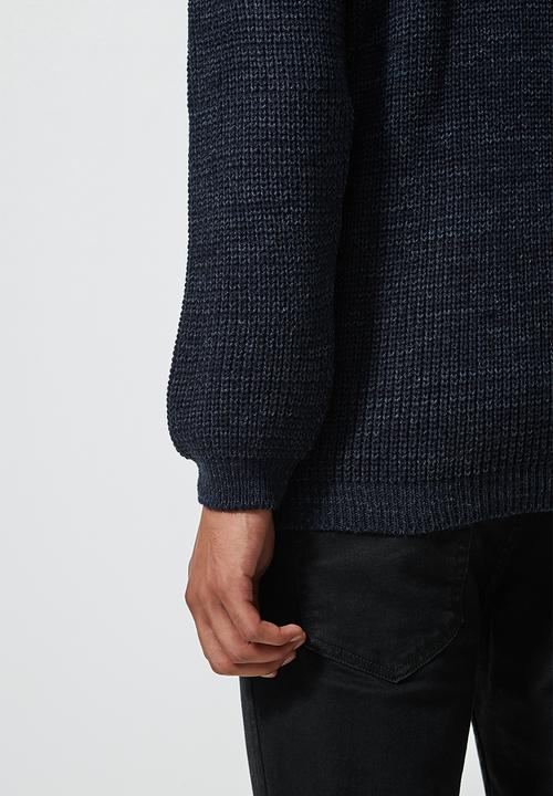 Superbalist - Textured raglan knit - navy