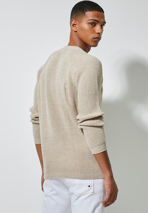 Superbalist - Textured raglan knit - beige