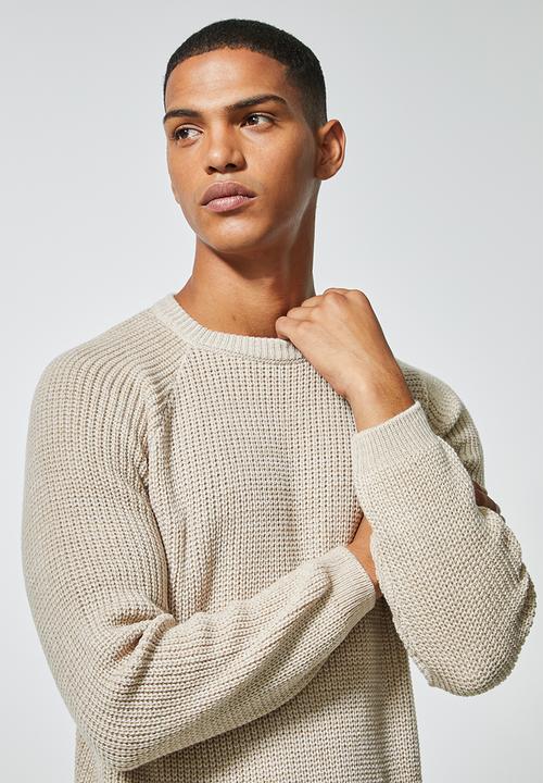 Superbalist - Textured raglan knit - beige