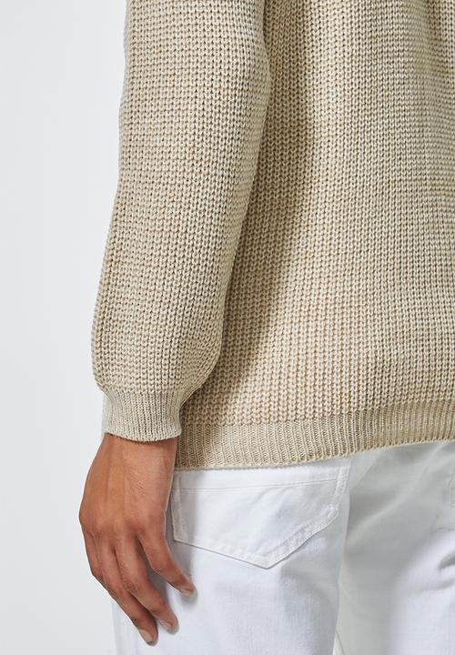 Superbalist - Textured raglan knit - beige