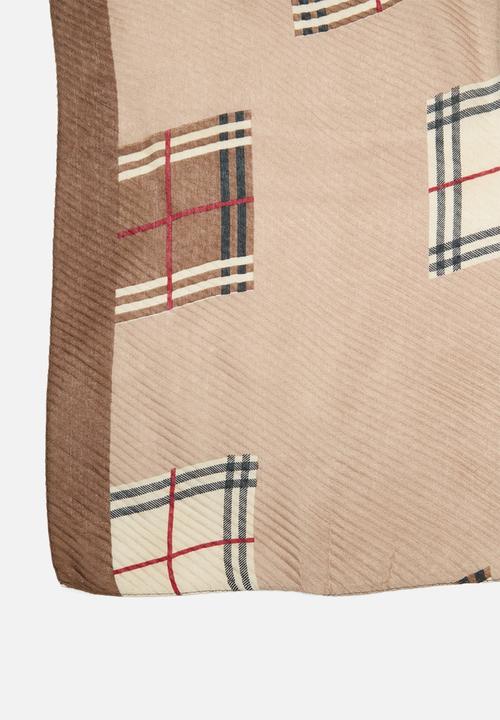 edit - Plisse checkx - beige