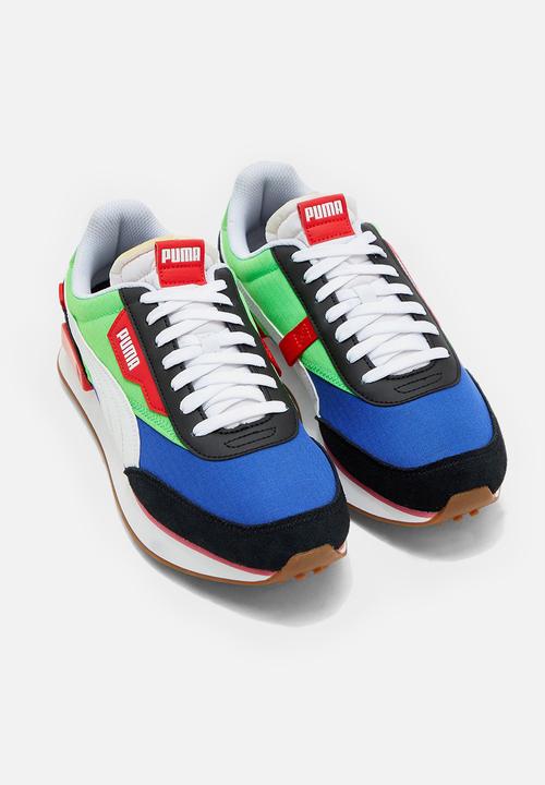 PUMA - Rider Play On - puma black-fluo green-dazzling blue