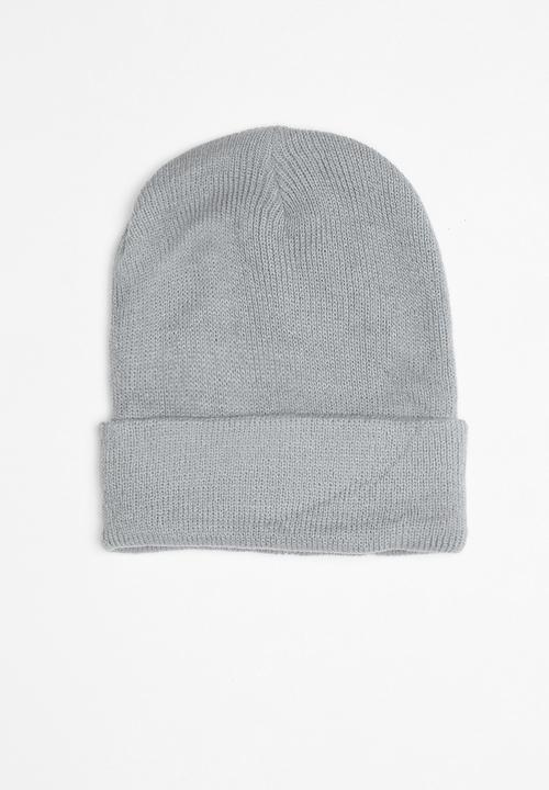 Superbalist - Ribbed knit beanie - grey