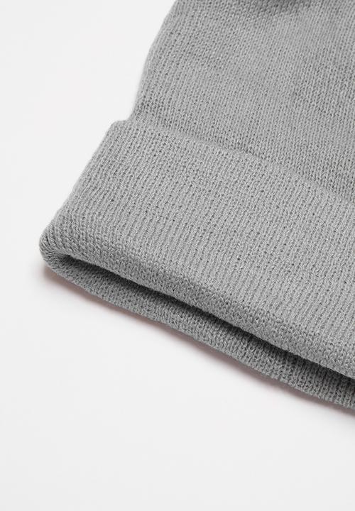 Superbalist - Ribbed knit beanie - grey