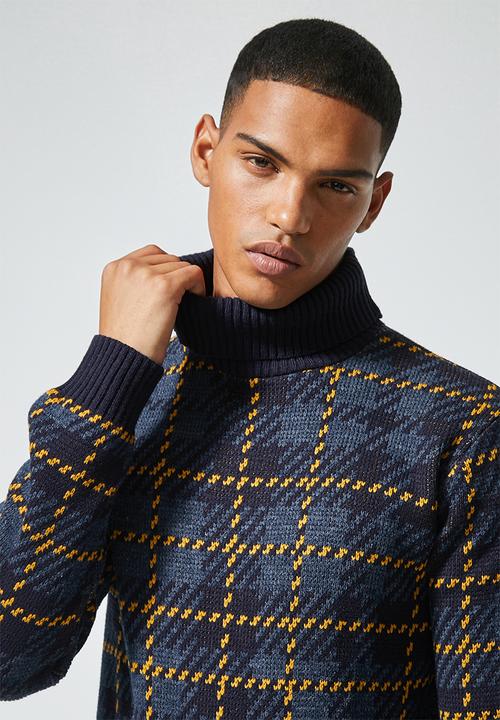 Superbalist - Check roll neck knit - multi