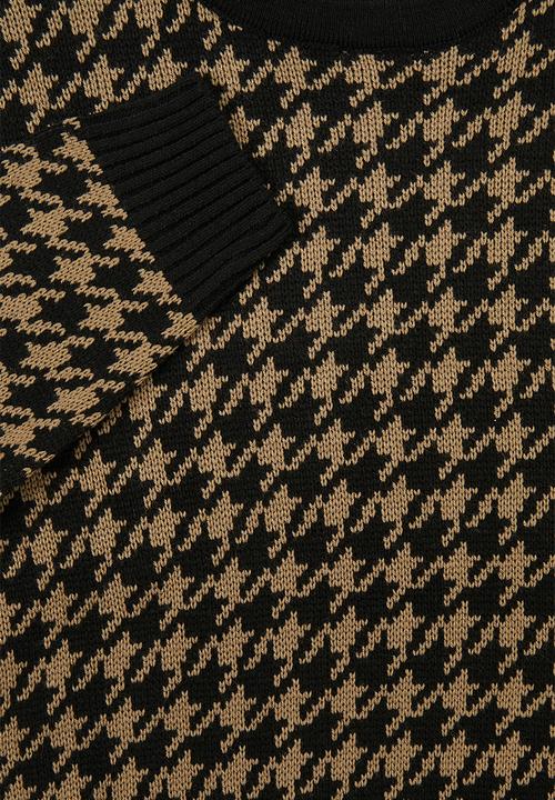 Superbalist - Houndstooth crew neck knit - multi