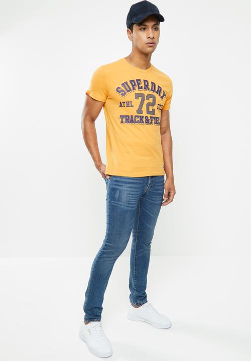 Superdry. - Track & field tee - yellow
