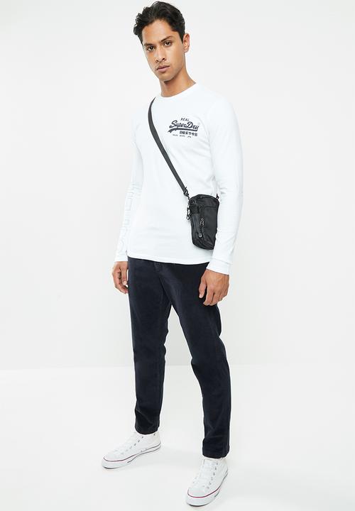 Superdry. - Vintage logo linear tee - white