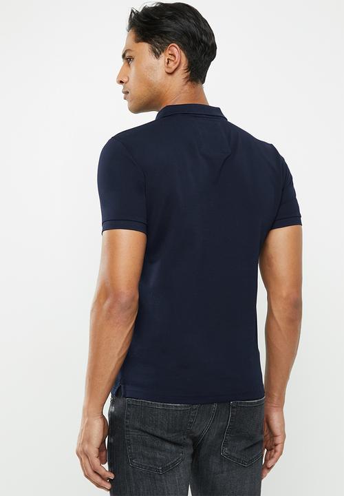 Superdry. - Classic lite micro pique polo - navy