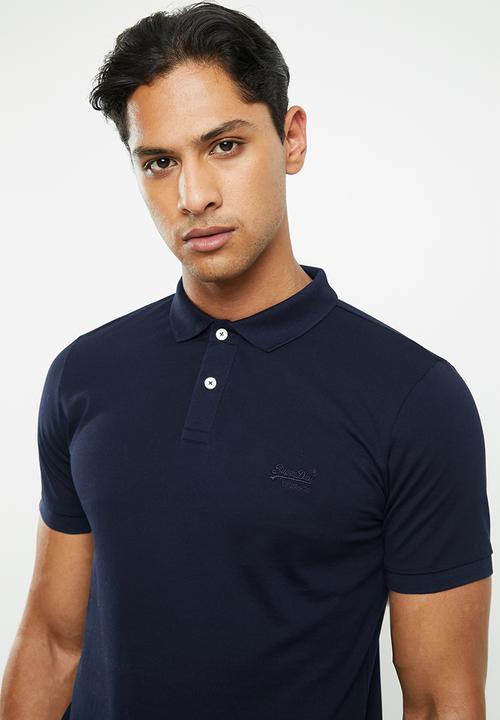 Superdry. - Classic lite micro pique polo - navy