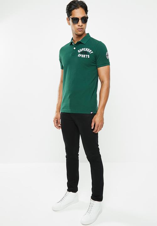 Superdry. - Superstate shadow polo - green