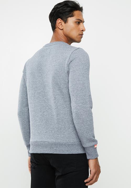 Superdry. - Orange label crew sweater - blue