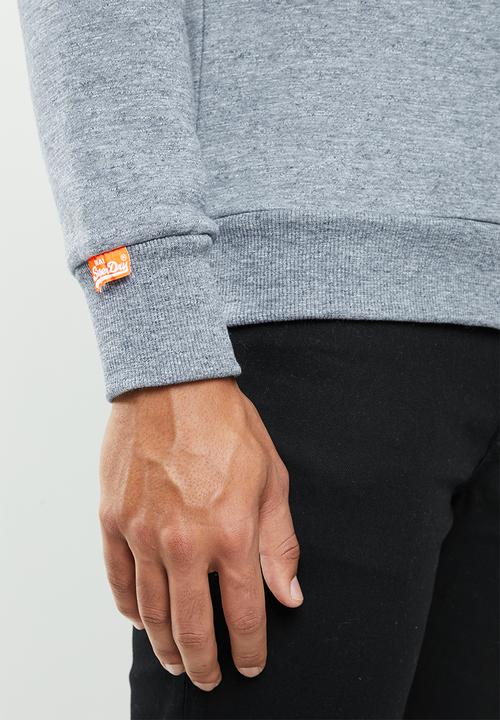 Superdry. - Orange label crew sweater - blue
