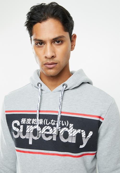 Superdry. - Retro sport hoodie - grey