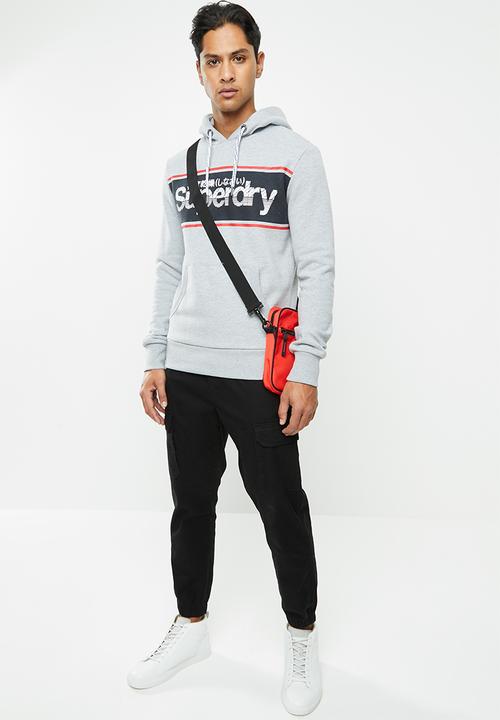 Superdry. - Retro sport hoodie - grey