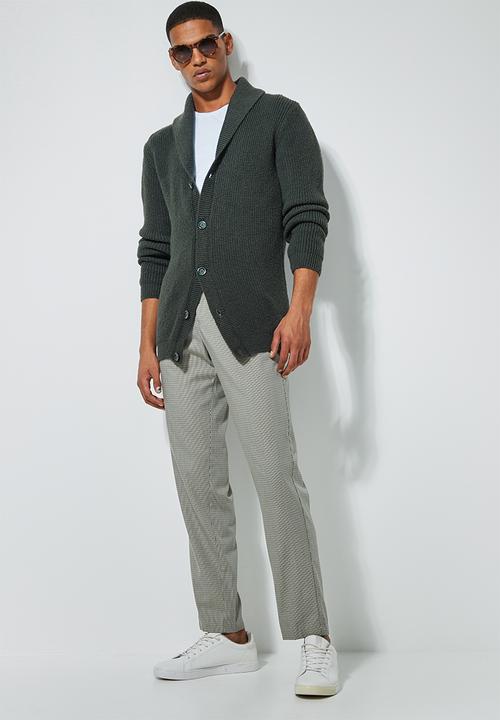 Superbalist - Chunky shawl collar textured cardi - green