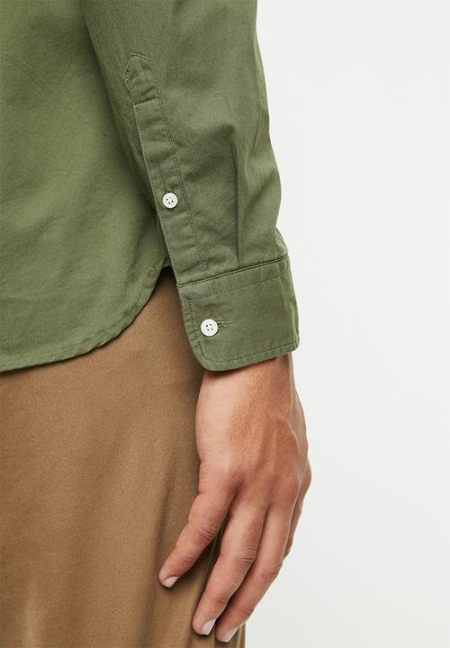 Superdry. - Classic twill long sleeve shirt - green