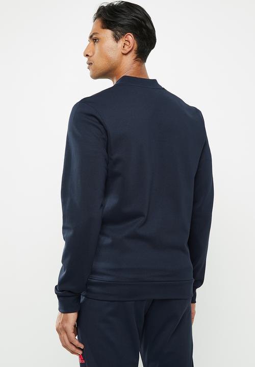 adidas Performance - 3 Stripes piqu tracktop - navy & orange