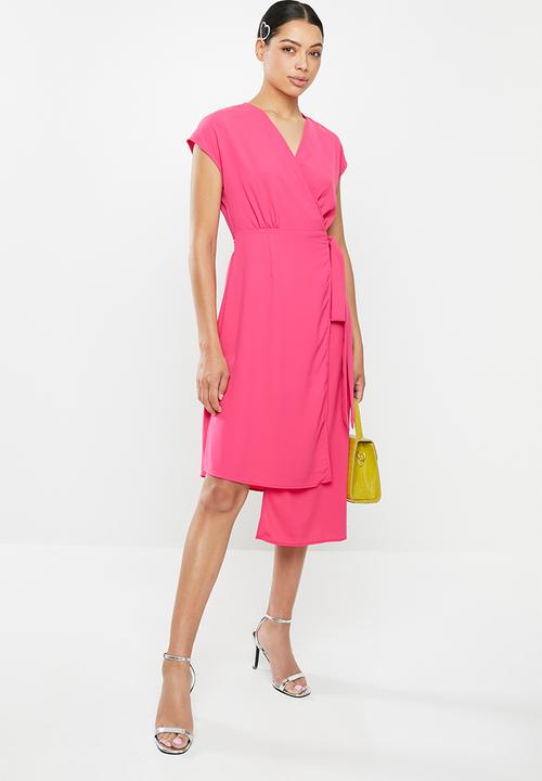 Glamorous - Kimono wrap dress - hot pink