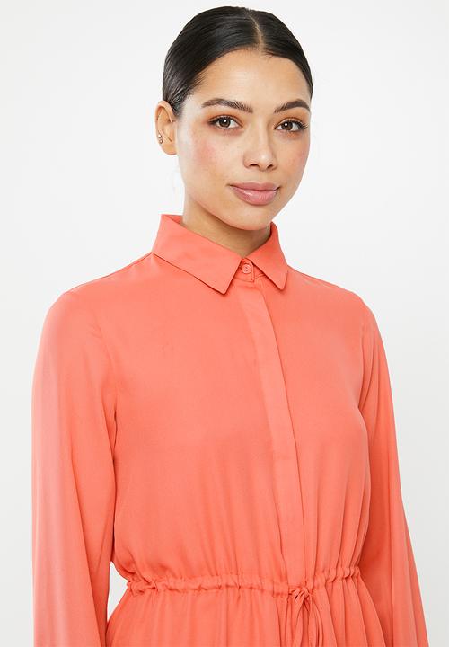 Glamorous - Tie waist dress - orange