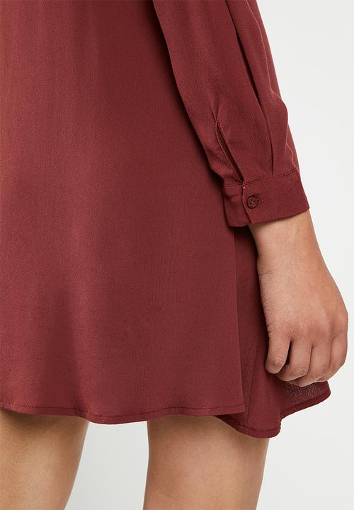 Glamorous - Swing shirt dress  - brick red