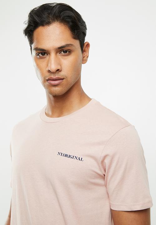 Cotton On - N.Y original text T-shirt - dirty pink
