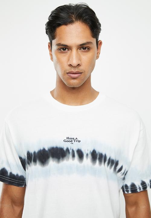 Cotton On - Festival short sleeve tee - blue fog washed black