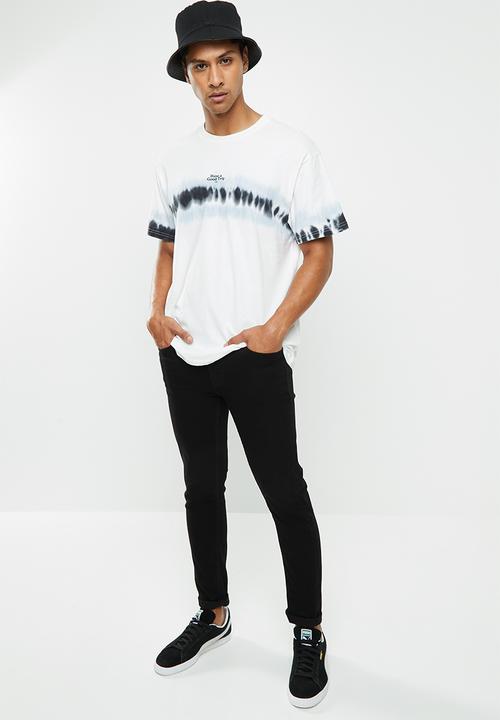 Cotton On - Festival short sleeve tee - blue fog washed black