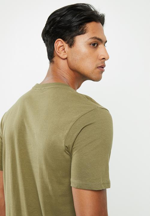 Cotton On - Tbar text short sleeve tee - khaki green