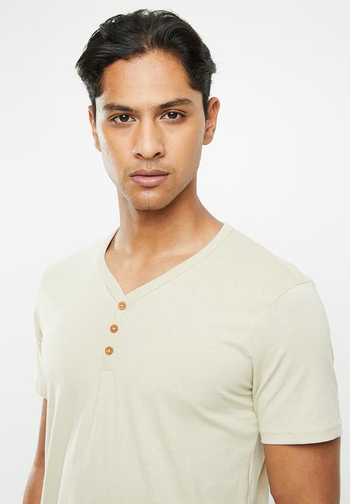 Cotton On - Essential henley - pale sand