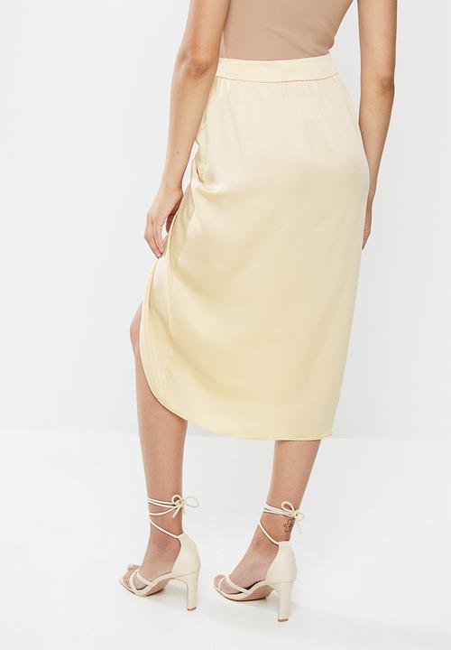 Glamorous - Side drawstring skirt - cream