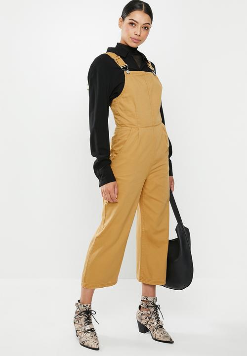 Glamorous - Cropped dungaree - beige