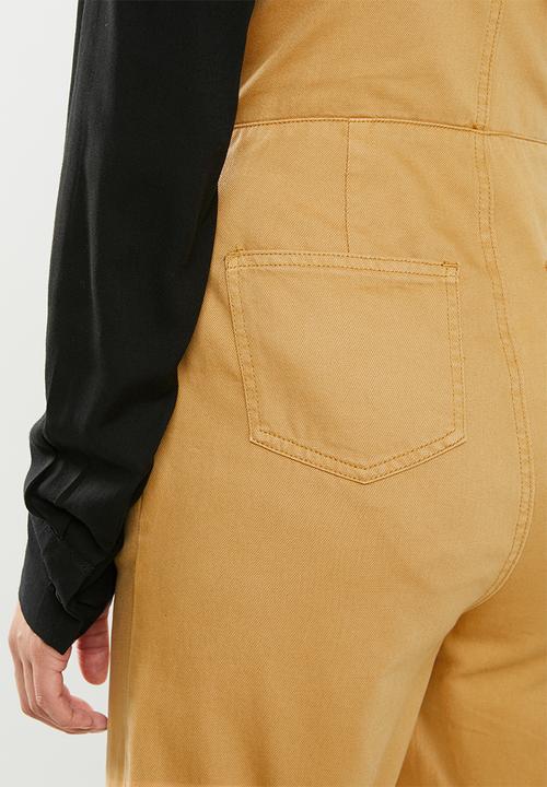 Glamorous - Cropped dungaree - beige